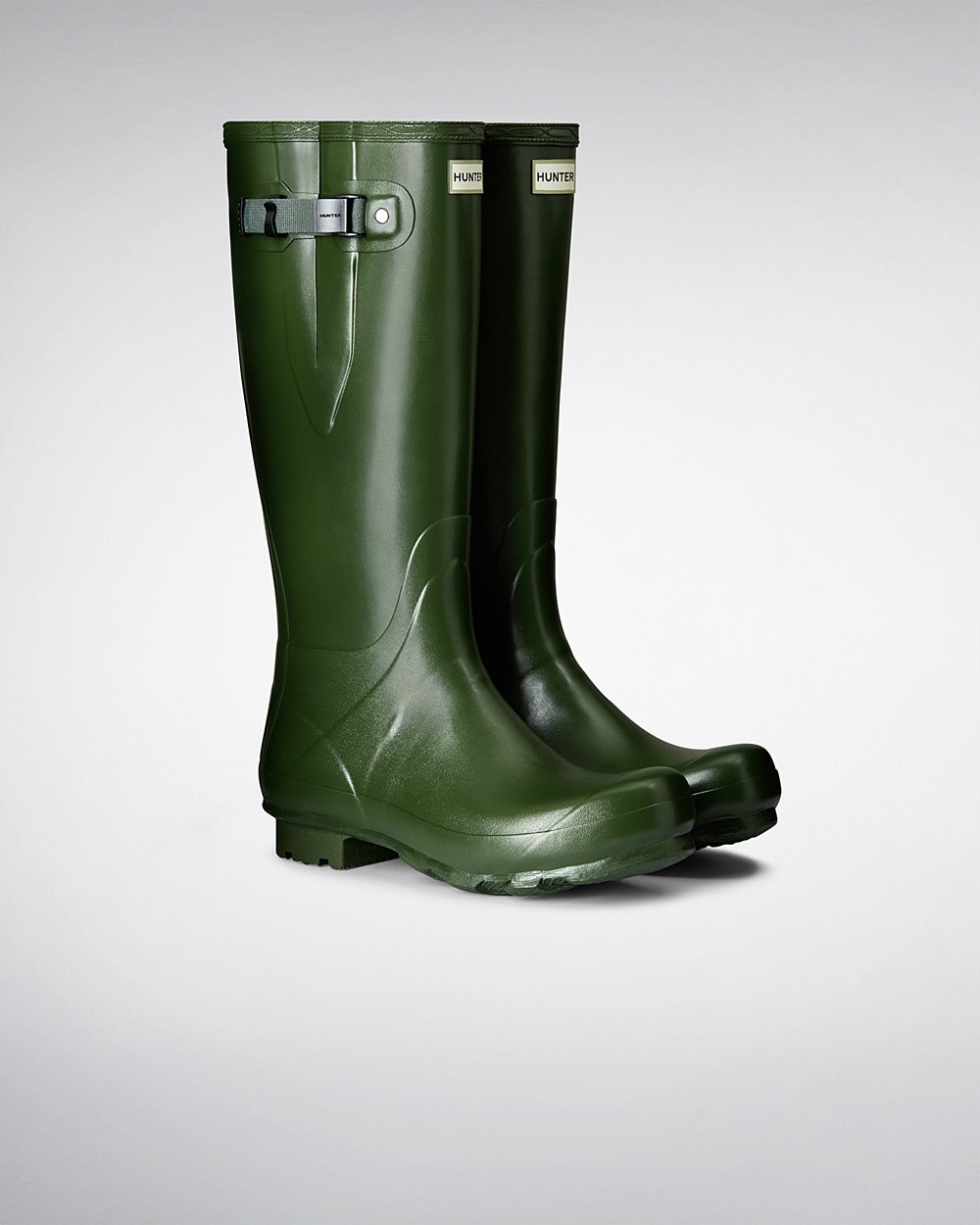 Galochas Altas Hunter Homem Verdes - Norris Field Side Adjustable - 12ITYLHSU